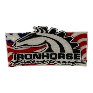 Ironhorse Motorcycle Parts Sew On Logo Patch 3.5 Inch X 2 Inch